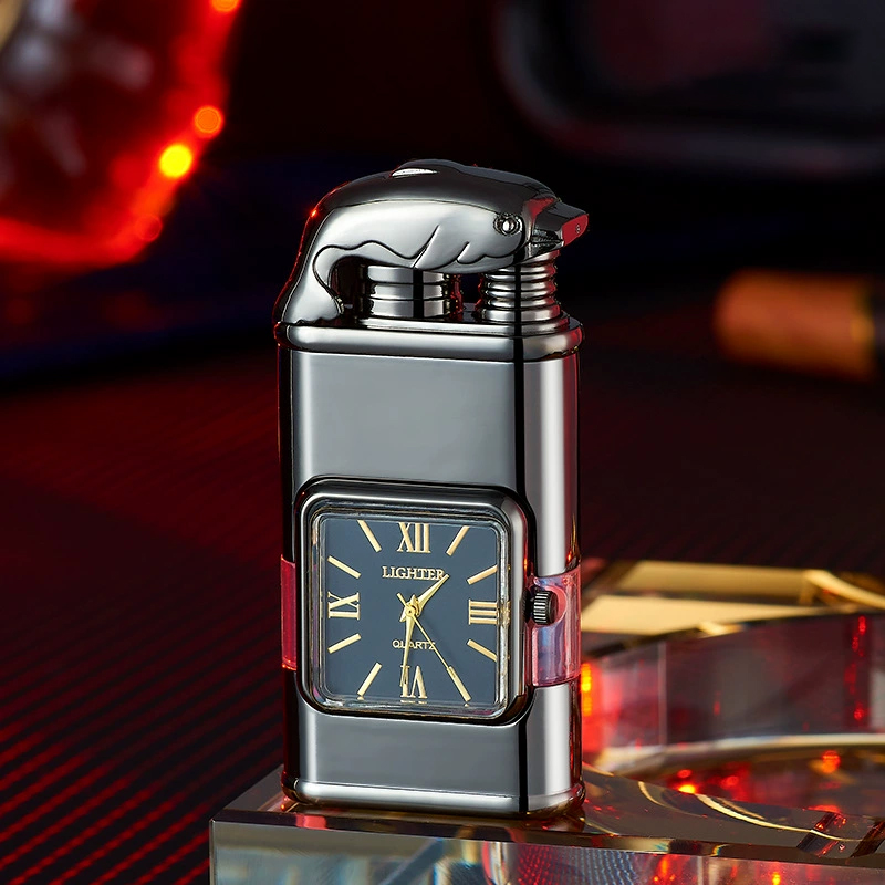 Best Seller🔥 Windproof Lighter Vintage Watch Bezel Jet flame Torch