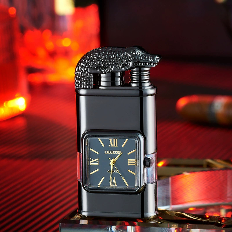 Best Seller🔥 Windproof Lighter Vintage Watch Bezel Jet flame Torch