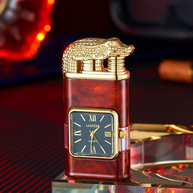 Best Seller🔥 Windproof Lighter Vintage Watch Bezel Jet flame Torch