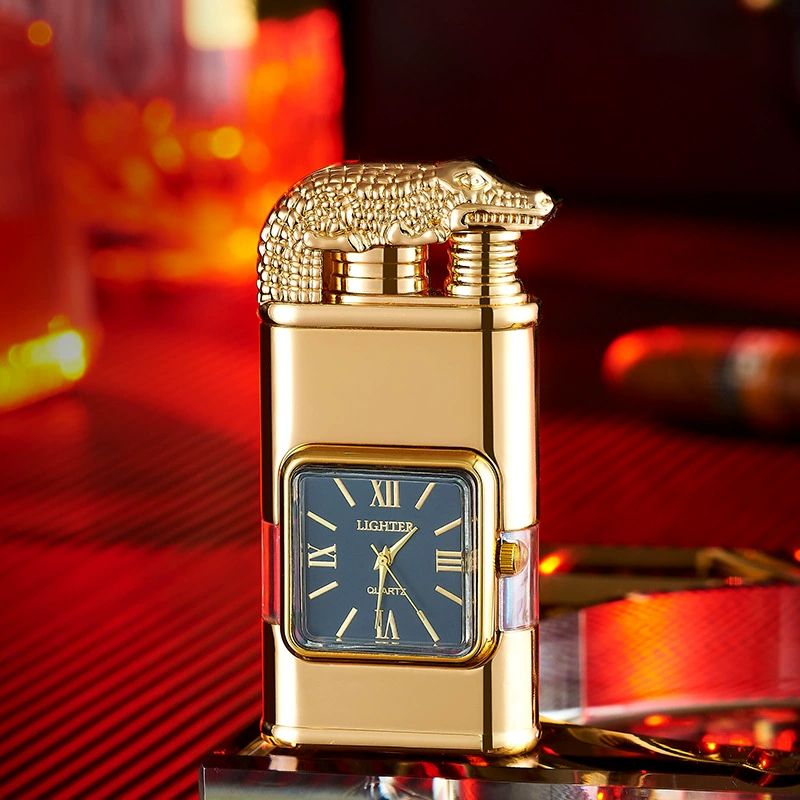 Best Seller🔥 Windproof Lighter Vintage Watch Bezel Jet flame Torch