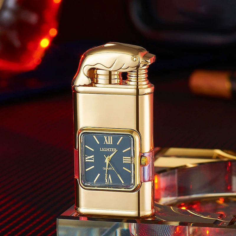 Best Seller🔥 Windproof Lighter Vintage Watch Bezel Jet flame Torch