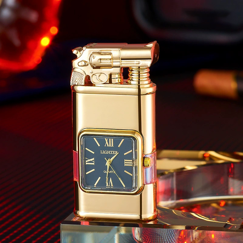 Best Seller🔥 Windproof Lighter Vintage Watch Bezel Jet flame Torch
