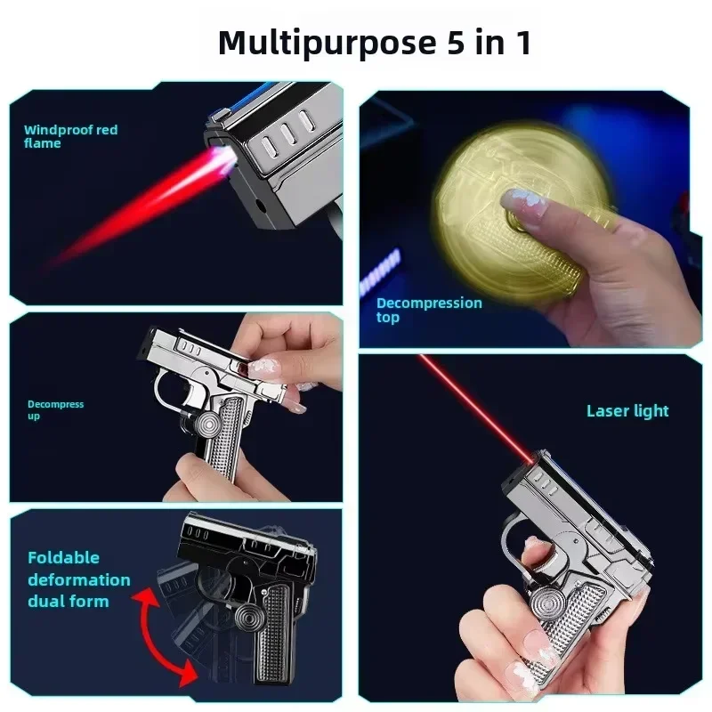 🔥Hot Sale-50% OFF🔥Foldable Dual-Form Gun-Shaped Windproof Lighter