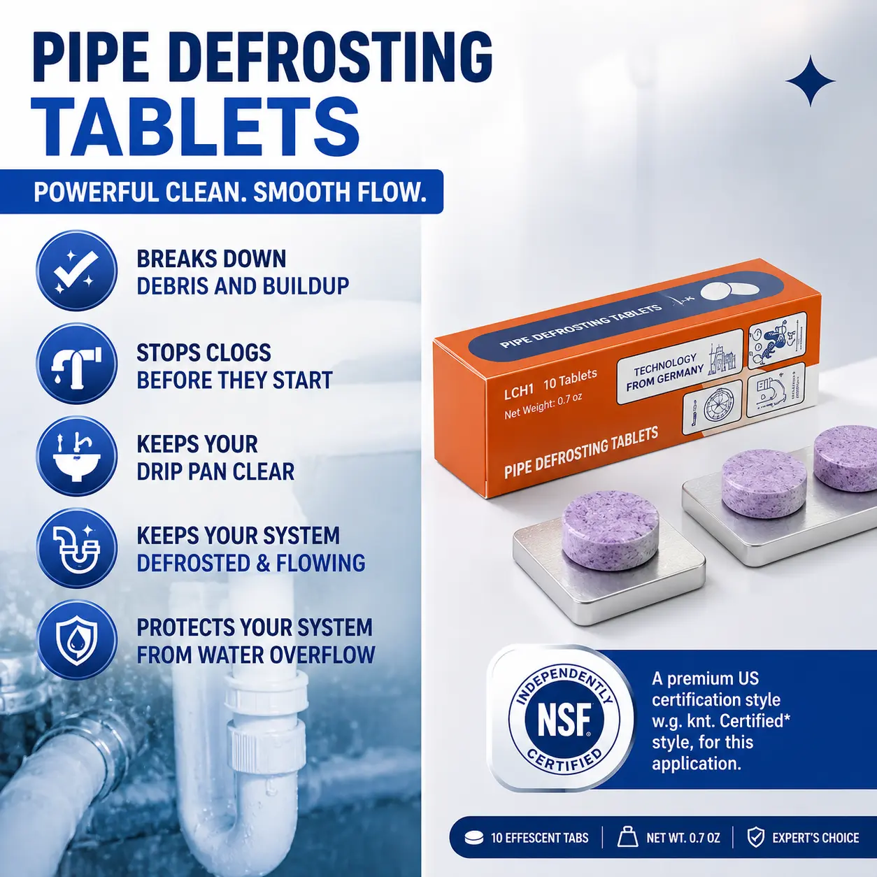 🔥 Last Day 49% OFF💕Powerful Pipe Defrosting Tablets🔥Buy More Save More