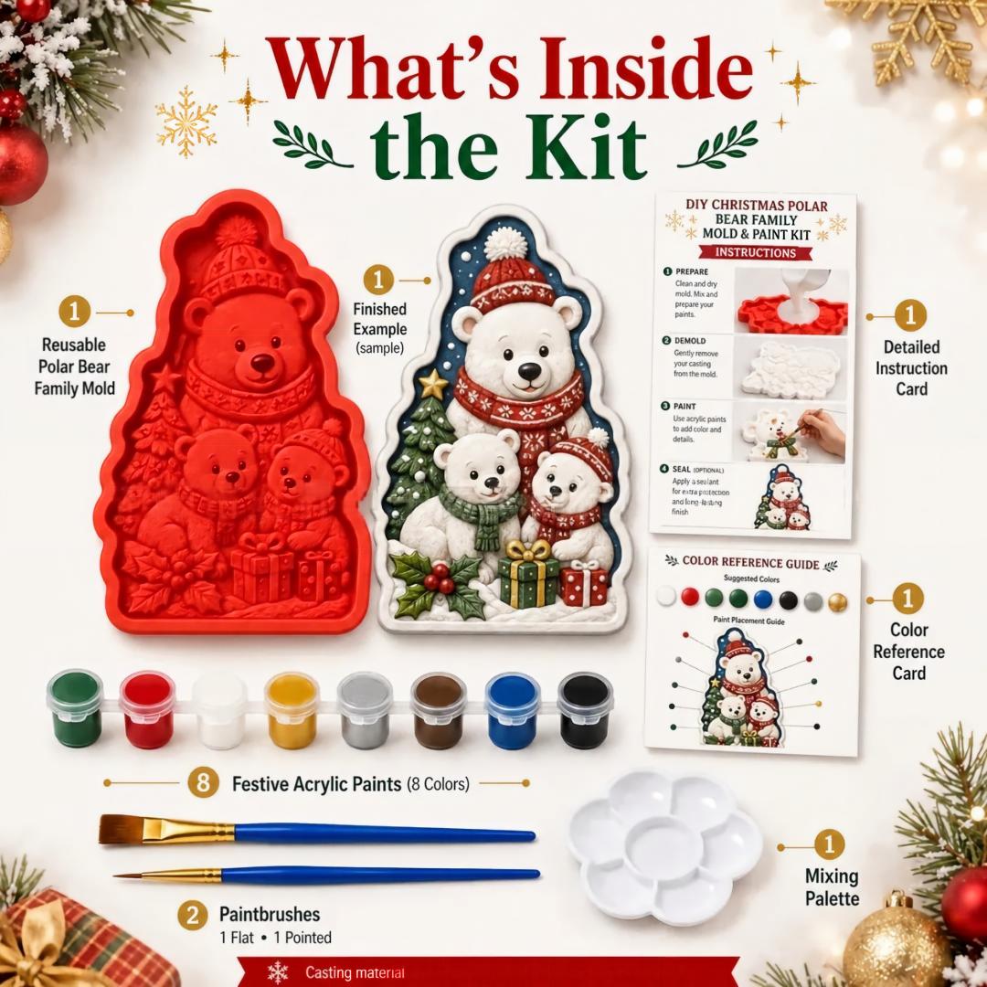 ⏳ Last Day 49% OFF – 🎄Reusable Christmas Tree DIY Casting Mold | Detailed Dimensional Design with Star, Layered Branches, Ornaments, Snowflakes & Gift Box Accents ✨