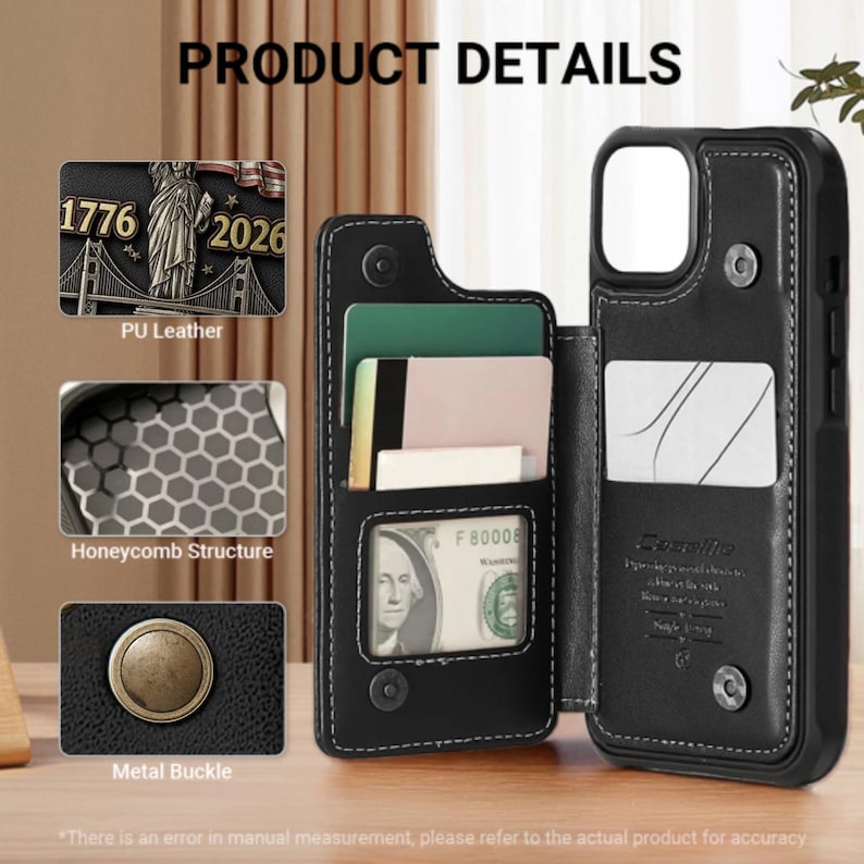 250th Anniversary Personalized Leather US Army Wallet Phone Case