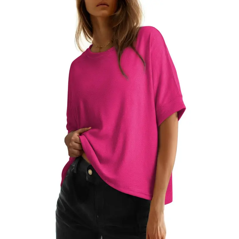 Dokotoo Women's Tops for Women 2026 Loose Oversized Basic Tee Comfortable Soft Fabric Flattering Fit - Womenswear