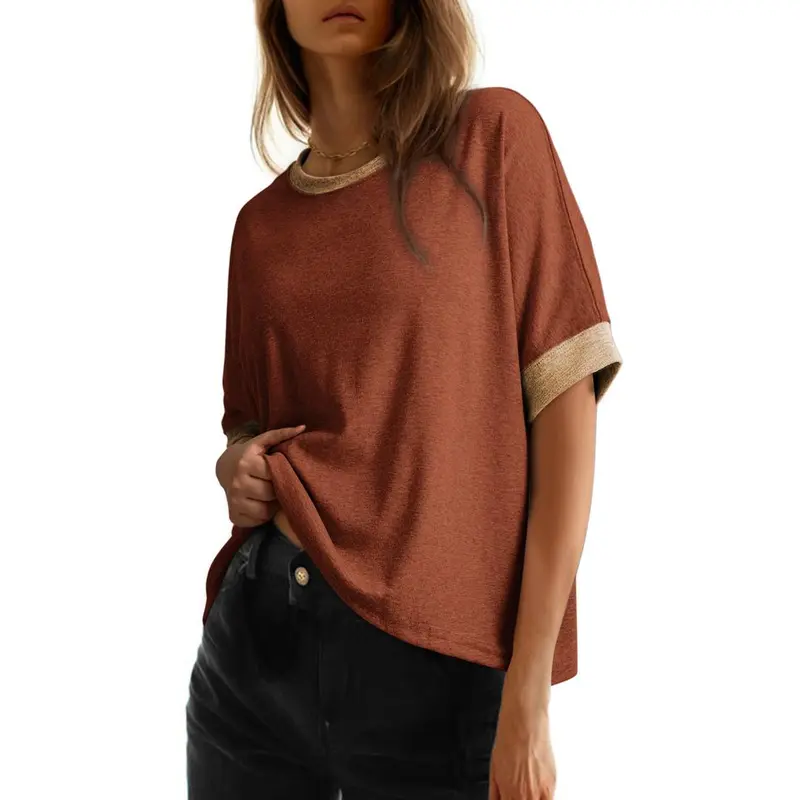 Dokotoo Women's Tops for Women 2026 Loose Oversized Basic Tee Comfortable Soft Fabric Flattering Fit - Womenswear