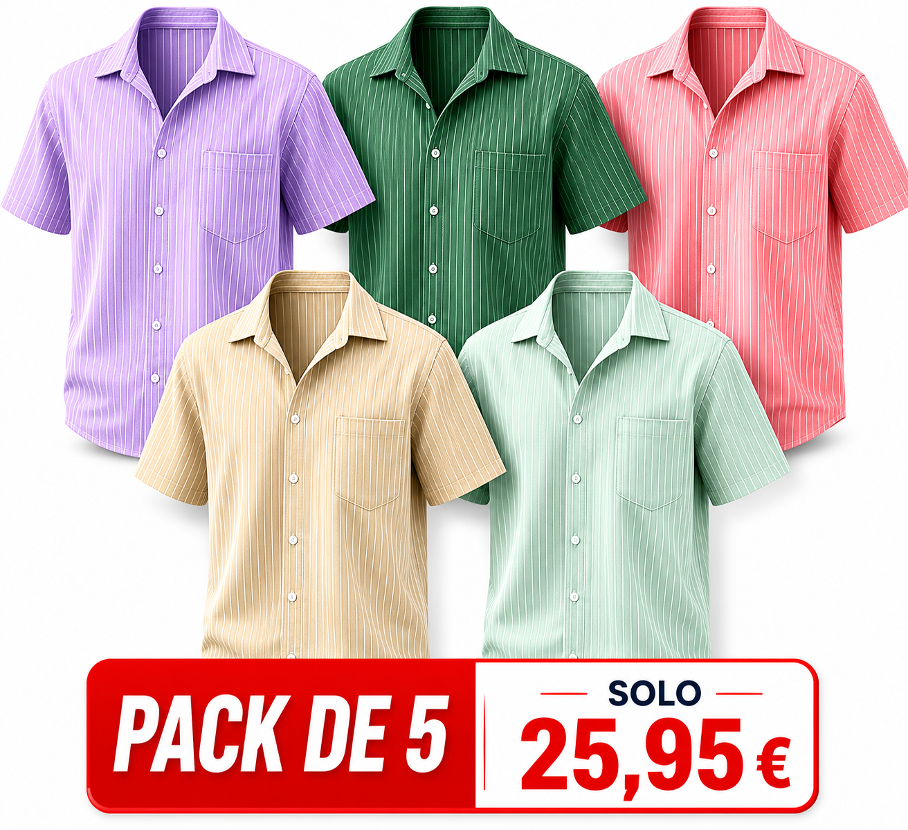 Camisa hawaiana casual de manga corta para hombre con rayas, mezcla de algodón y lino, y bolsillo