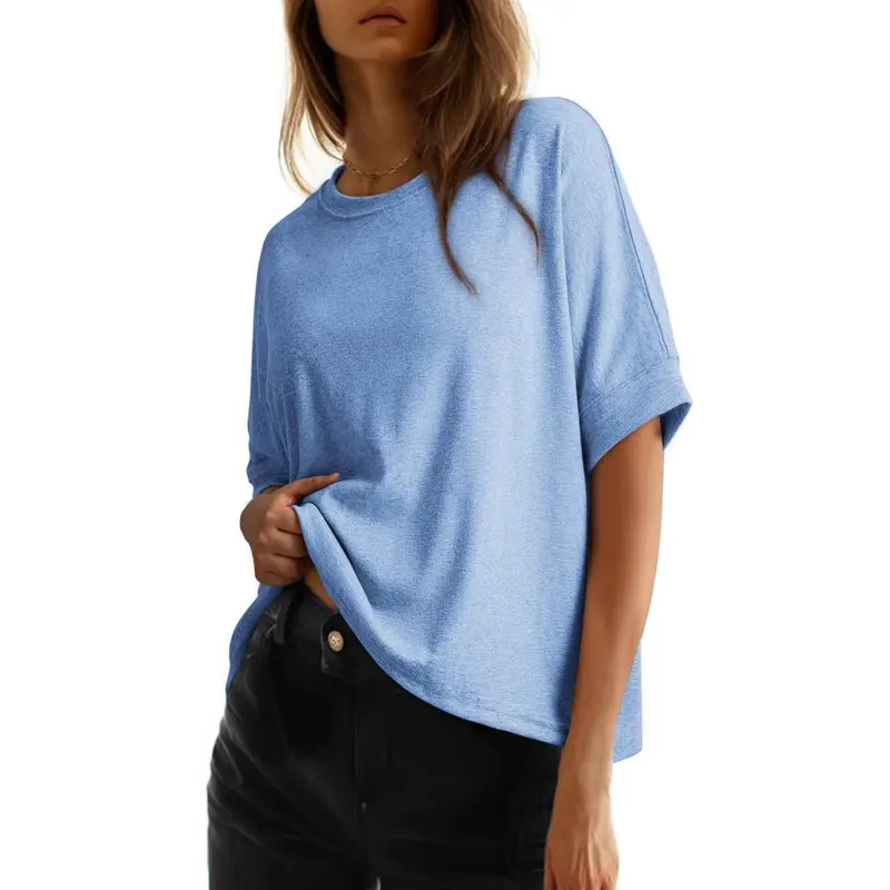 Dokotoo Women's Tops for Women 2026 Loose Oversized Basic Tee Comfortable Soft Fabric Flattering Fit - Womenswear