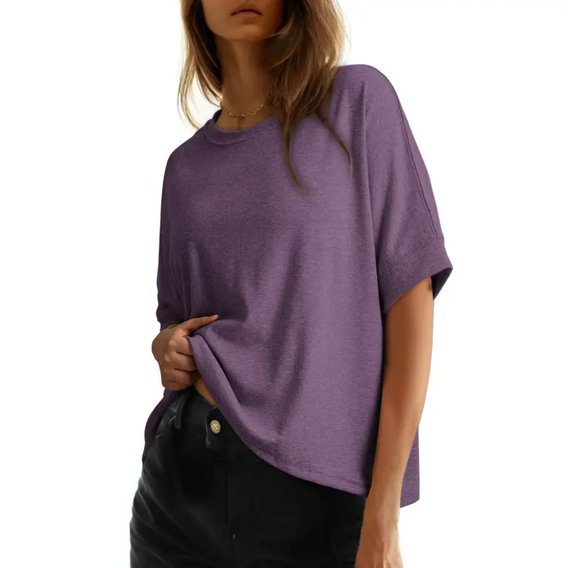 Dokotoo Women's Tops for Women 2026 Loose Oversized Basic Tee Comfortable Soft Fabric Flattering Fit - Womenswear