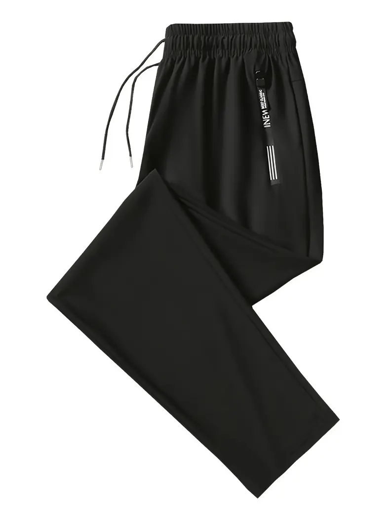 Men’s Lightweight Quick-Dry Elastic Waist Casual Pants – Breathable Relaxed Fit Drawstring Trousers