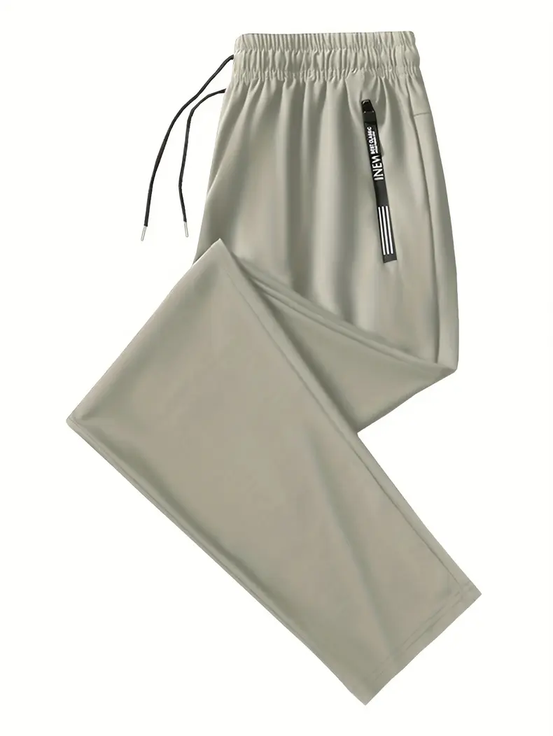 Men’s Lightweight Quick-Dry Elastic Waist Casual Pants – Breathable Relaxed Fit Drawstring Trousers