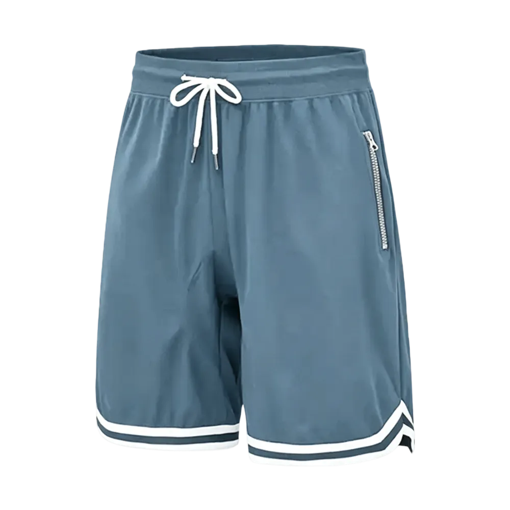 Men’s casual athletic shorts with zippered pockets