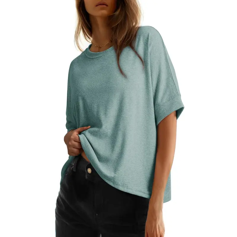 Dokotoo Women's Tops for Women 2026 Loose Oversized Basic Tee Comfortable Soft Fabric Flattering Fit - Womenswear
