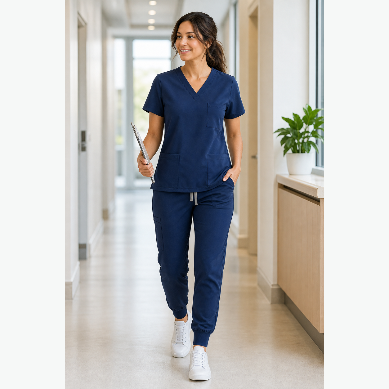 SUMMER FINAL SALE - Women's V-Neck Stretch Scrub Set 9-Pack $39.99