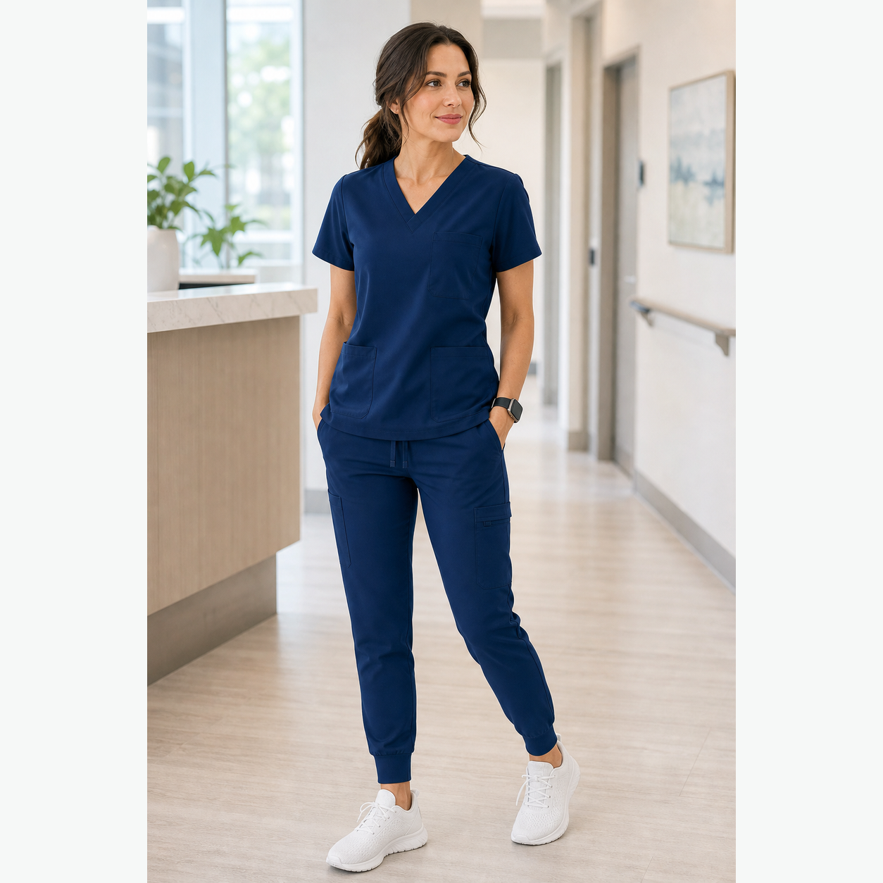 SUMMER FINAL SALE - Women's V-Neck Stretch Scrub Set 9-Pack $39.99
