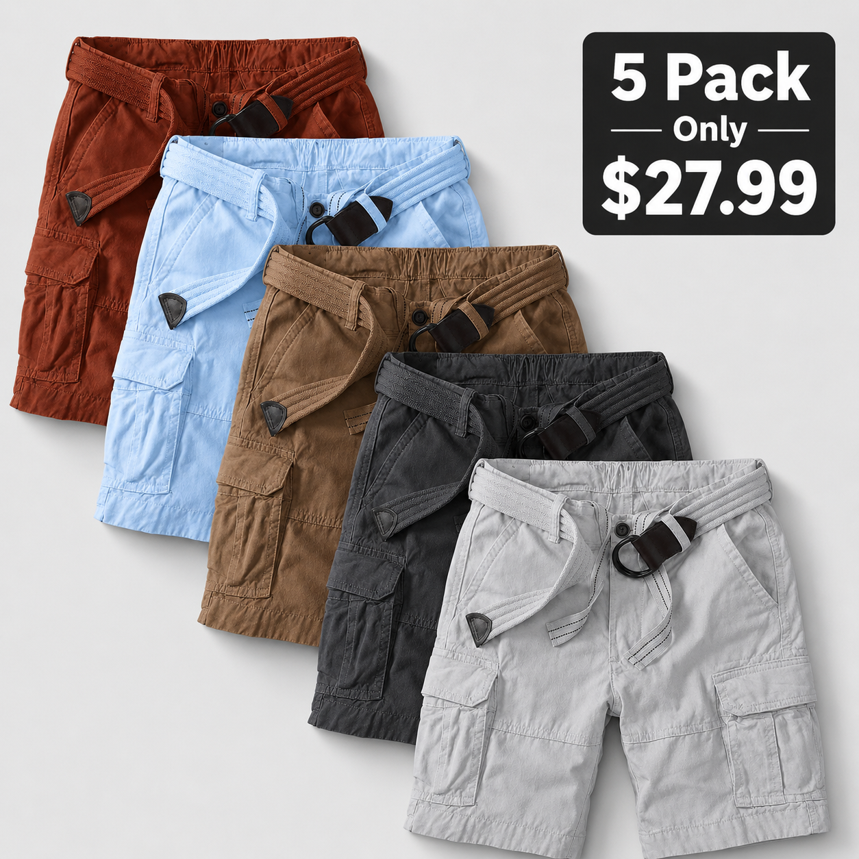Seasonal Clearance Sale🔥8-PackOnly $32.99    Classic Short Cargo Shorts for Men with Utility Pockets