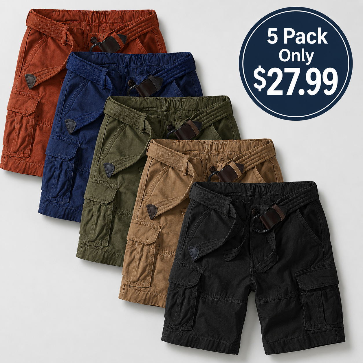 Seasonal Clearance Sale🔥8-PackOnly $32.99    Classic Short Cargo Shorts for Men with Utility Pockets