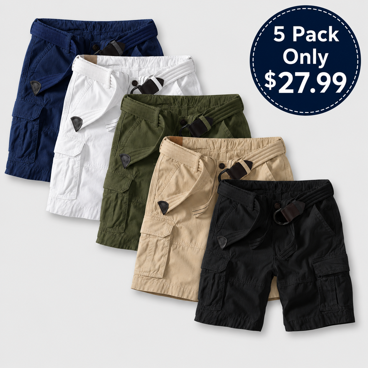 Seasonal Clearance Sale🔥8-PackOnly $32.99    Classic Short Cargo Shorts for Men with Utility Pockets