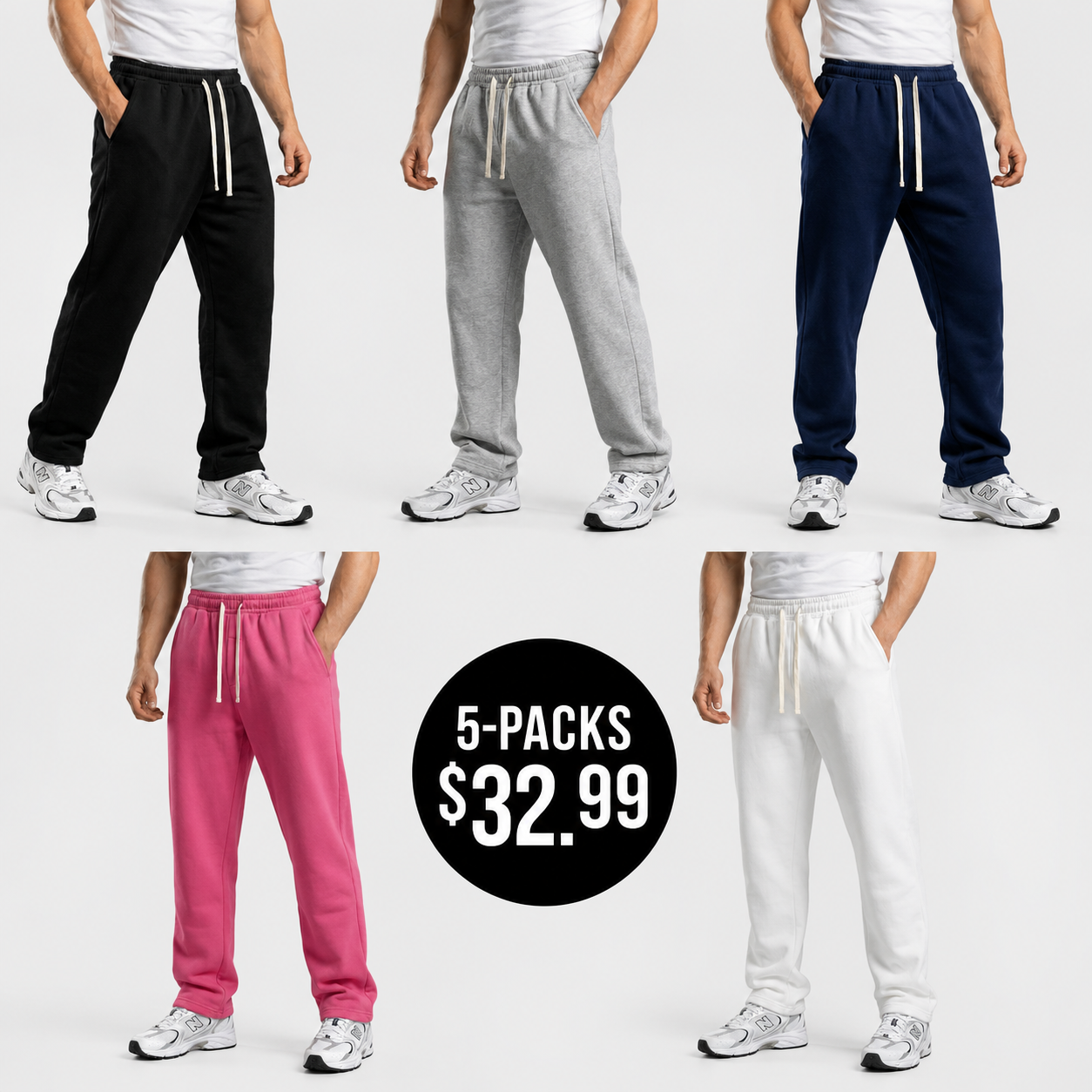 Fleece-Lined Relaxed Sweatpants