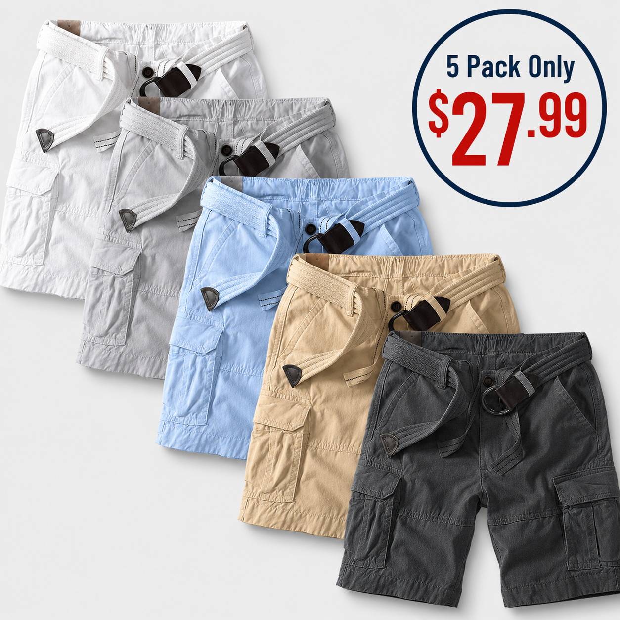 Seasonal Clearance Sale🔥8-PackOnly $32.99    Classic Short Cargo Shorts for Men with Utility Pockets