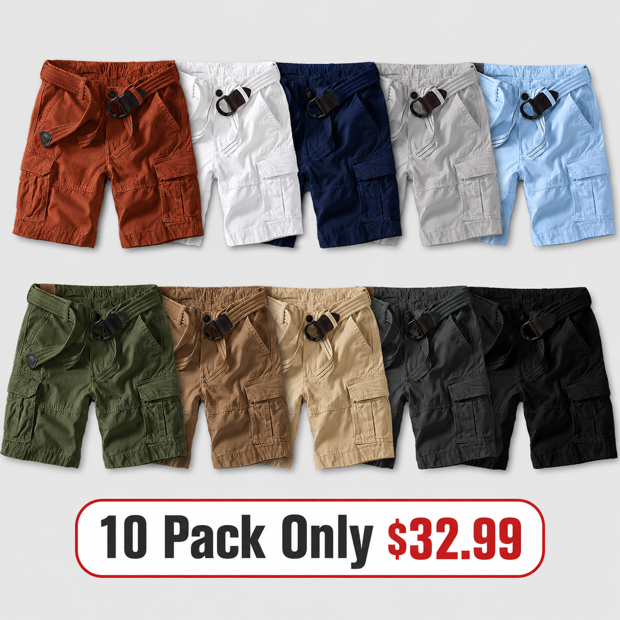 Seasonal Clearance Sale🔥8-PackOnly $32.99    Classic Short Cargo Shorts for Men with Utility Pockets