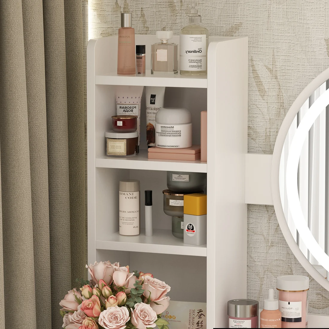 Open display shelves