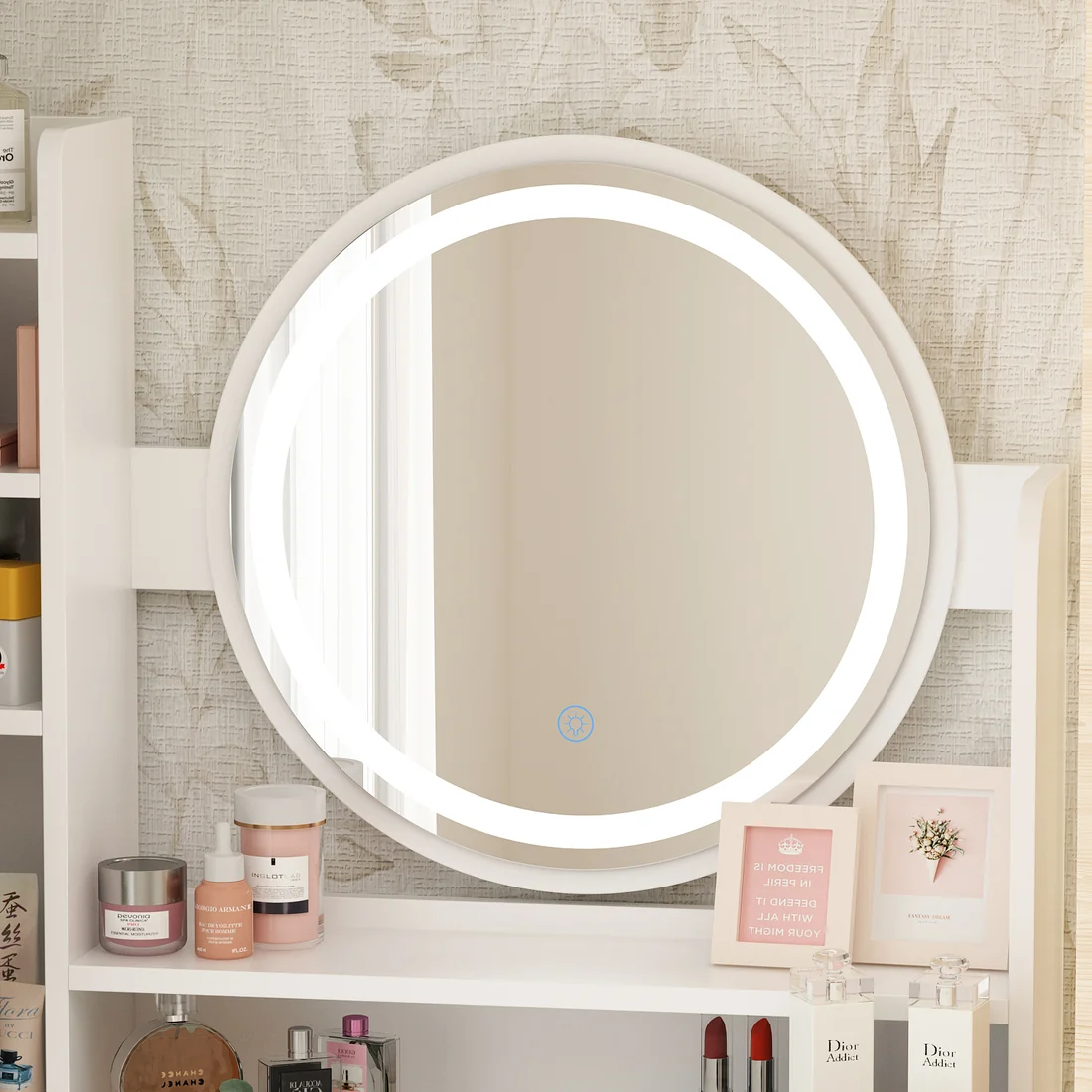 Spacious vanity tabletop