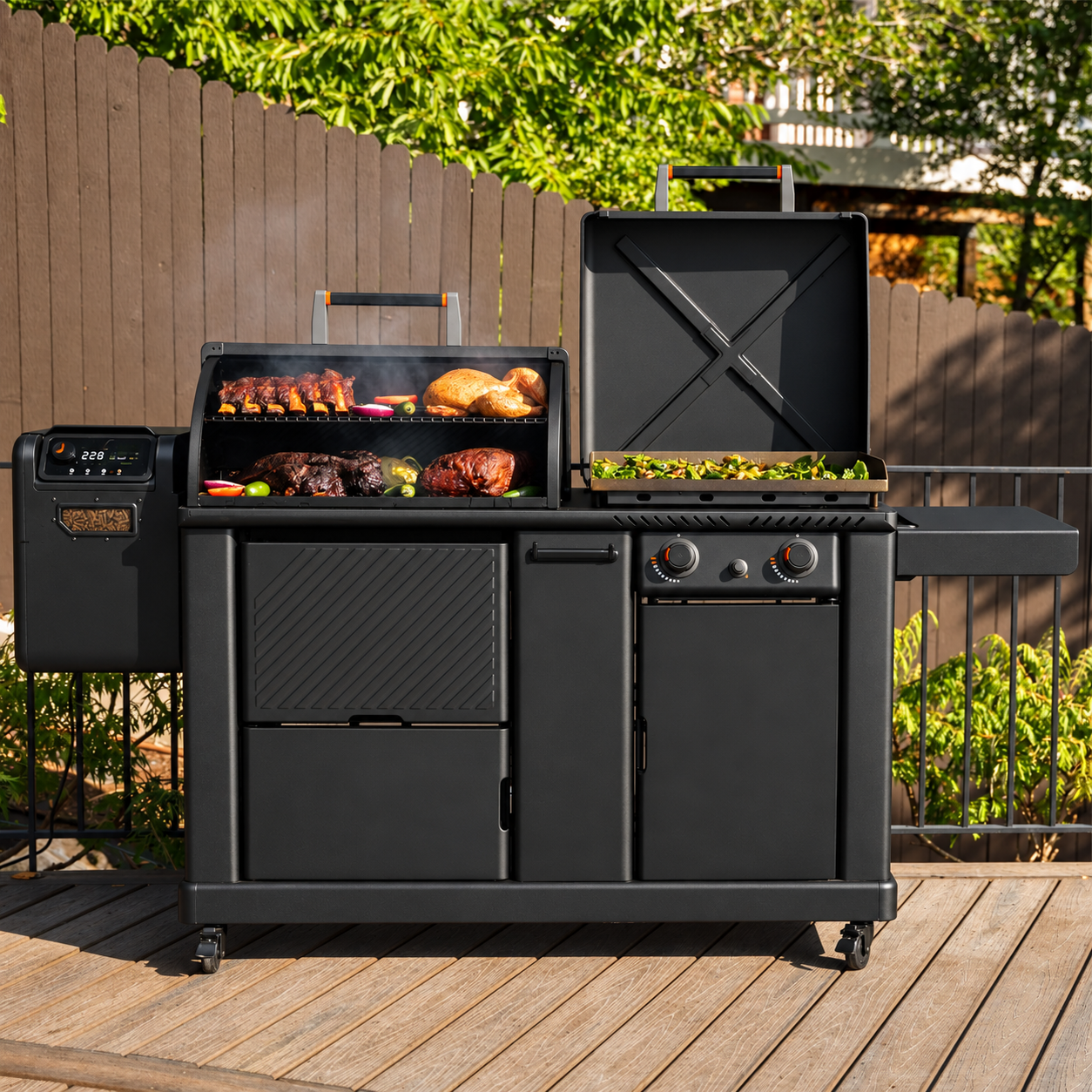 22" XL Griddle & Pellet Grill Combo