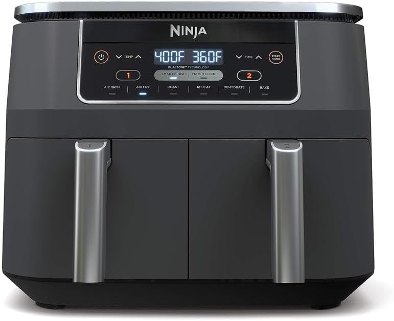 DualZone Air Fryer, 8 Qt, 6-in-1, Grey, DZ801