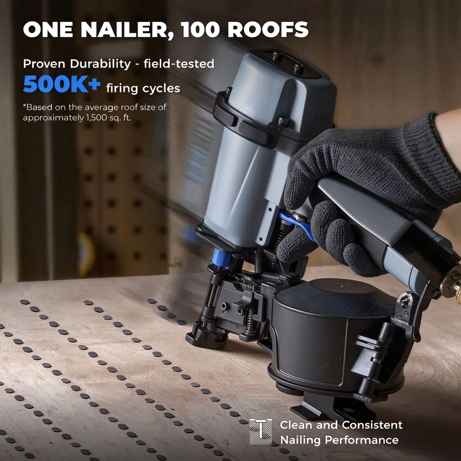 toolant Roofing Nailer 15 Degree Pneumatic Nail Gun