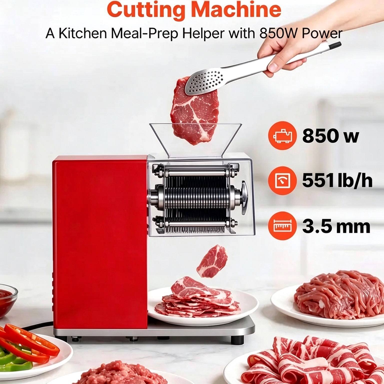 VEVOR 850W Commercial Meat Cutter Machine