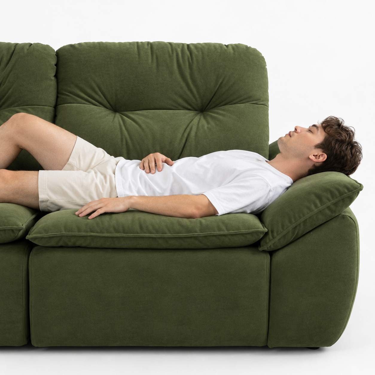 Electric Deep-Seat Extendable Sofa with USB & USB-C Charging