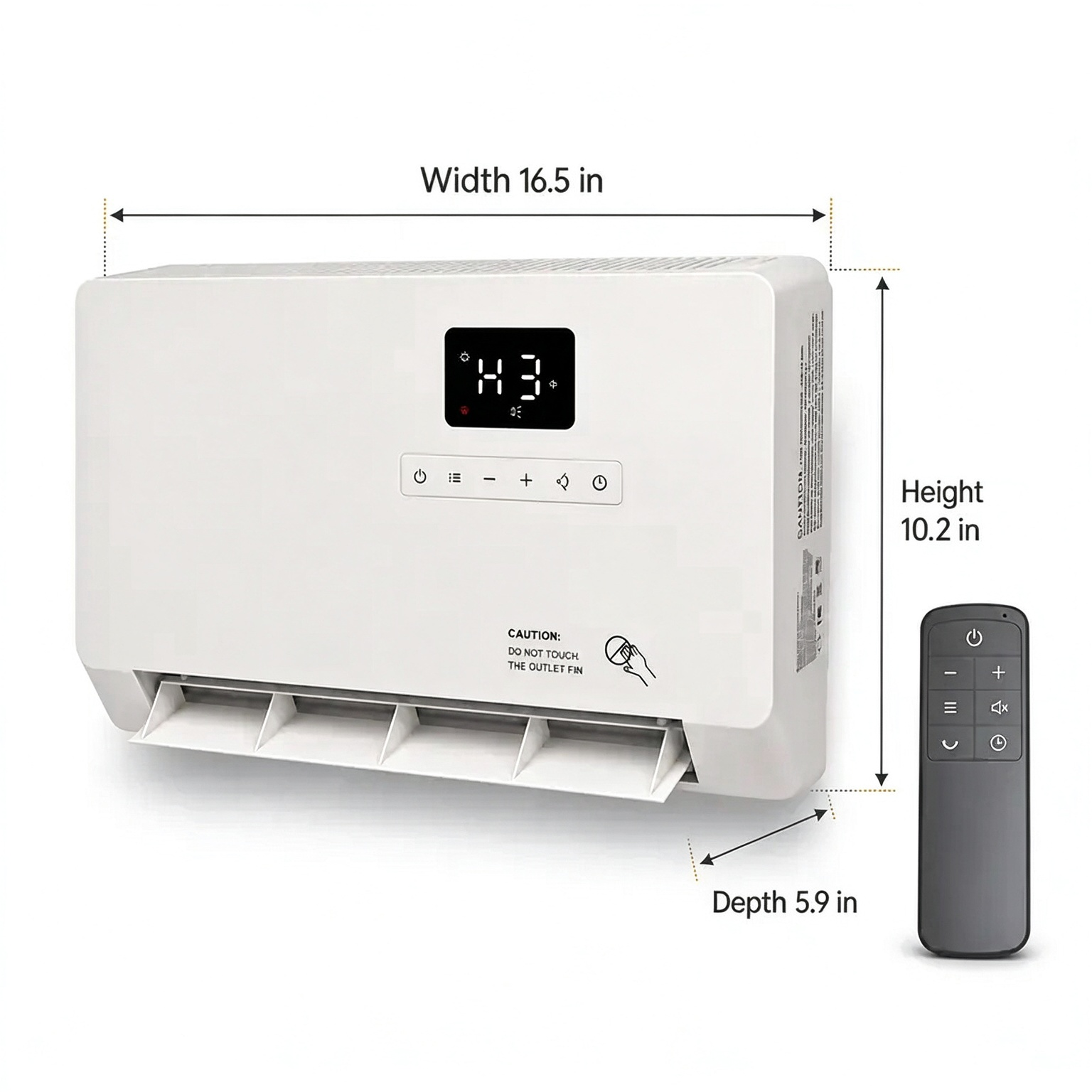 Smart Wall Heater 1500W Fast Heating Electric Space Heater for Indoor Use