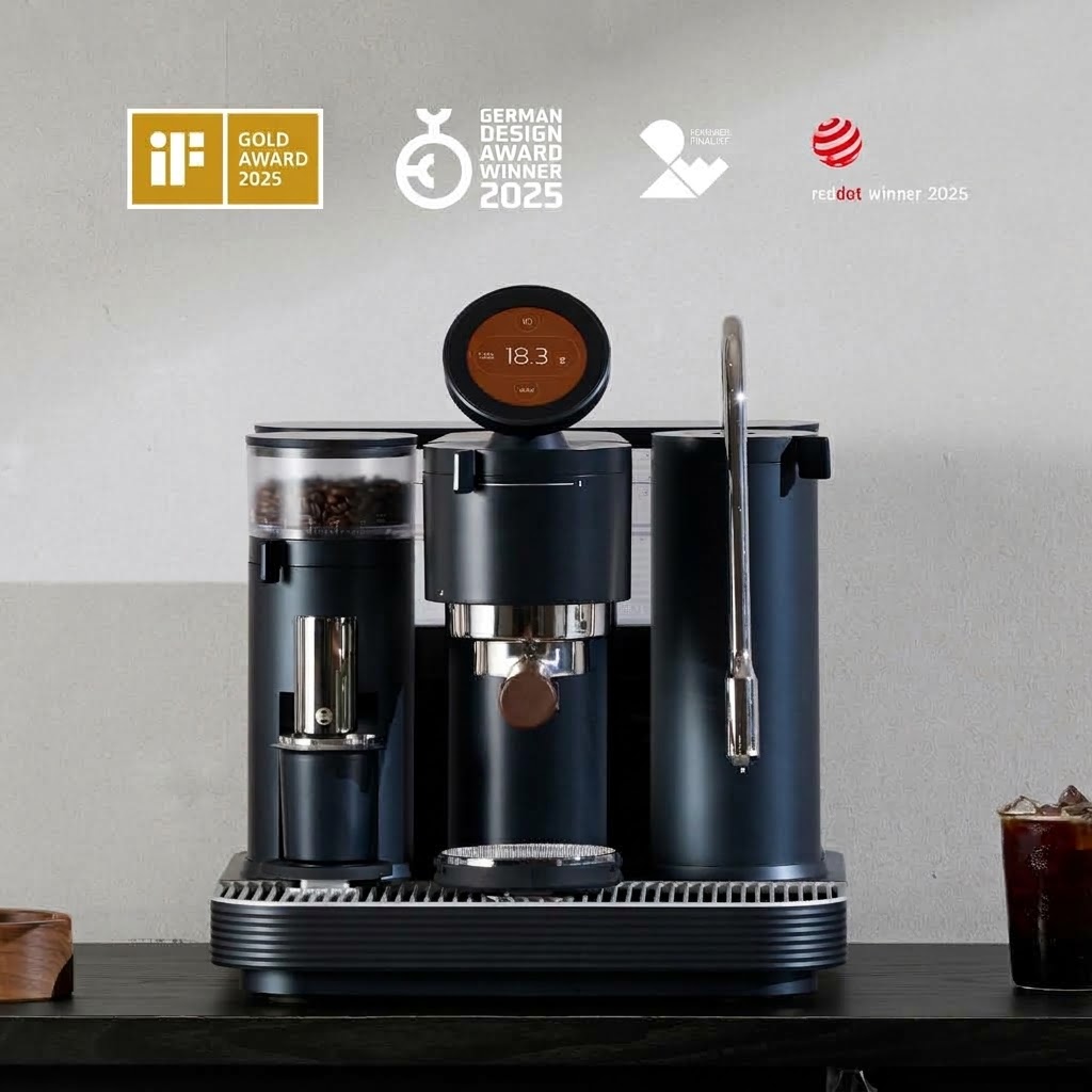 Smart Espresso Machine with Grinder, Dual Boiler & Touchscreen Control