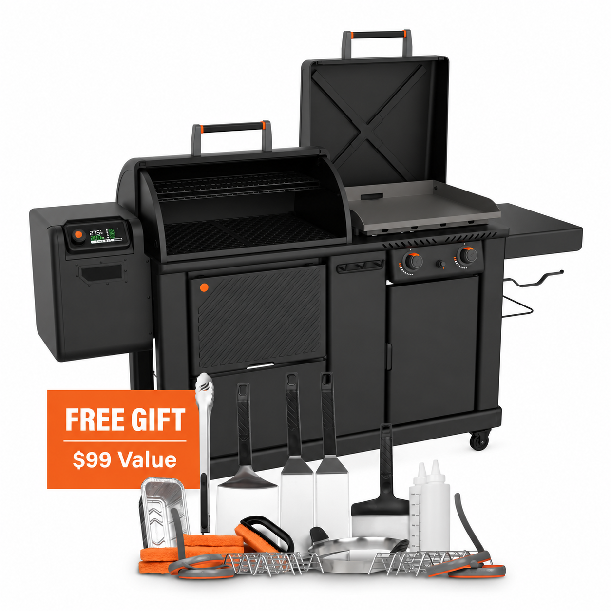 22" XL Griddle & Pellet Grill Combo