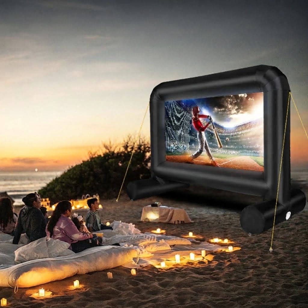 14FT Inflatable Outdoor Movie Screen with Blower – Front & Rear Projection