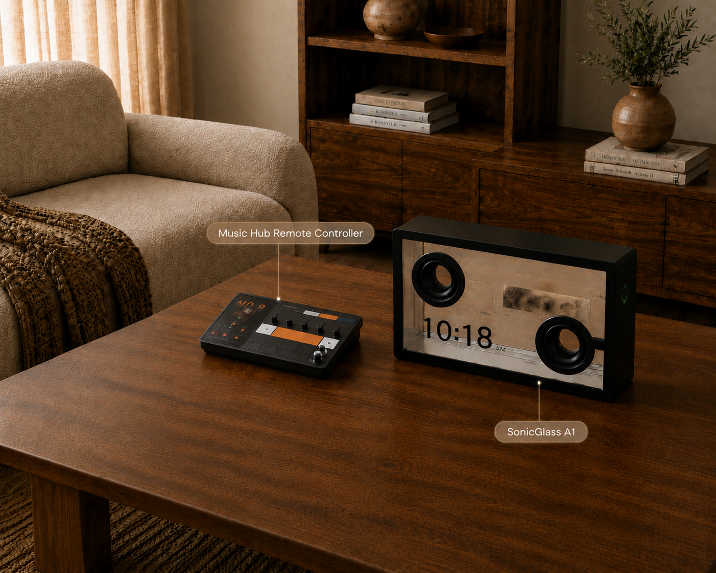 Transparent Lyric Speaker – Smart Bluetooth Music Display