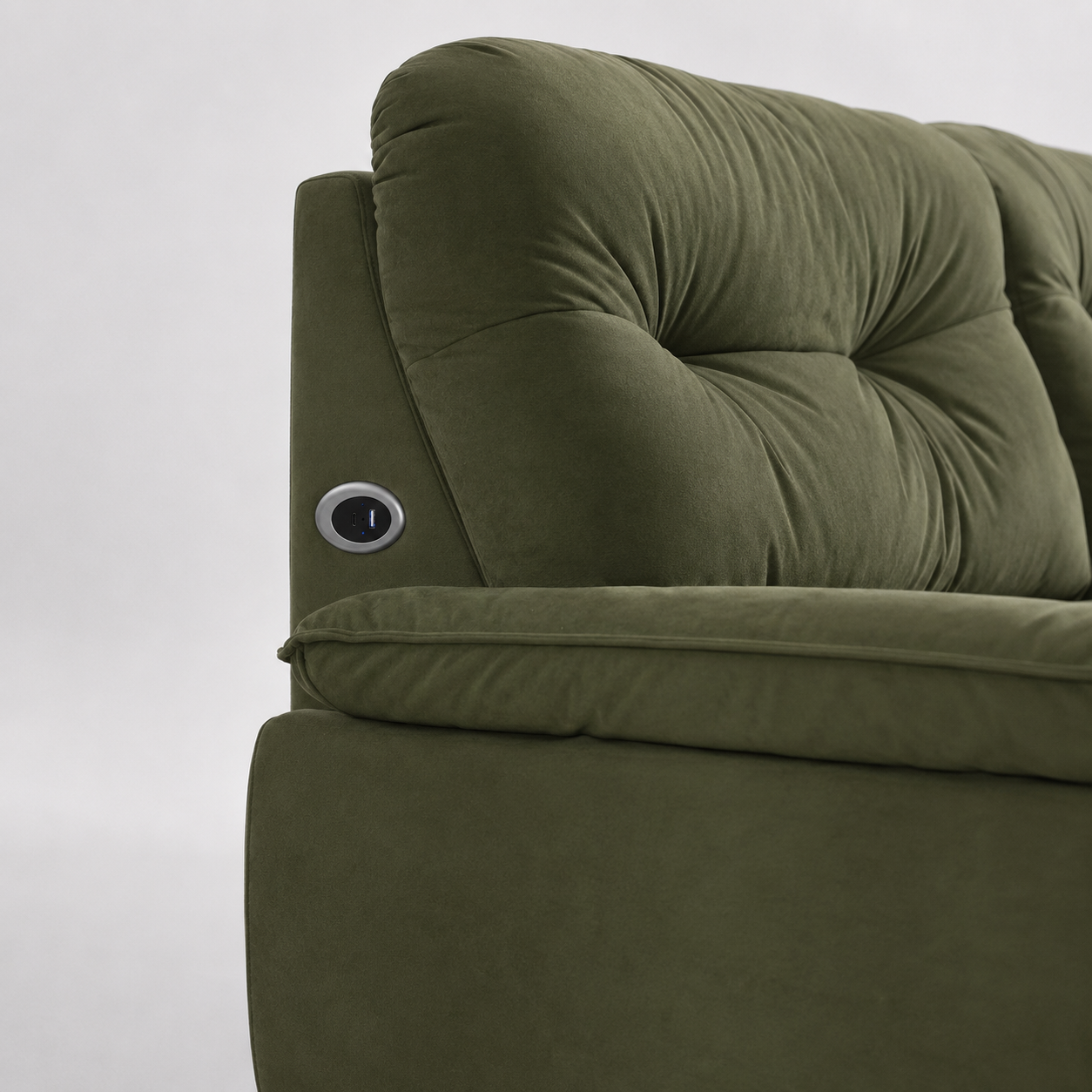 Electric Deep-Seat Extendable Sofa with USB & USB-C Charging