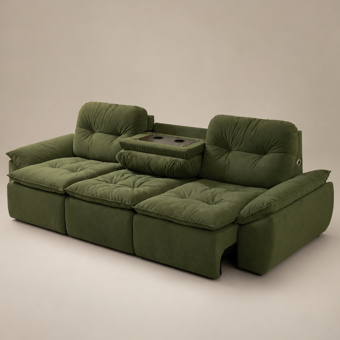 Electric Deep-Seat Extendable Sofa with USB & USB-C Charging
