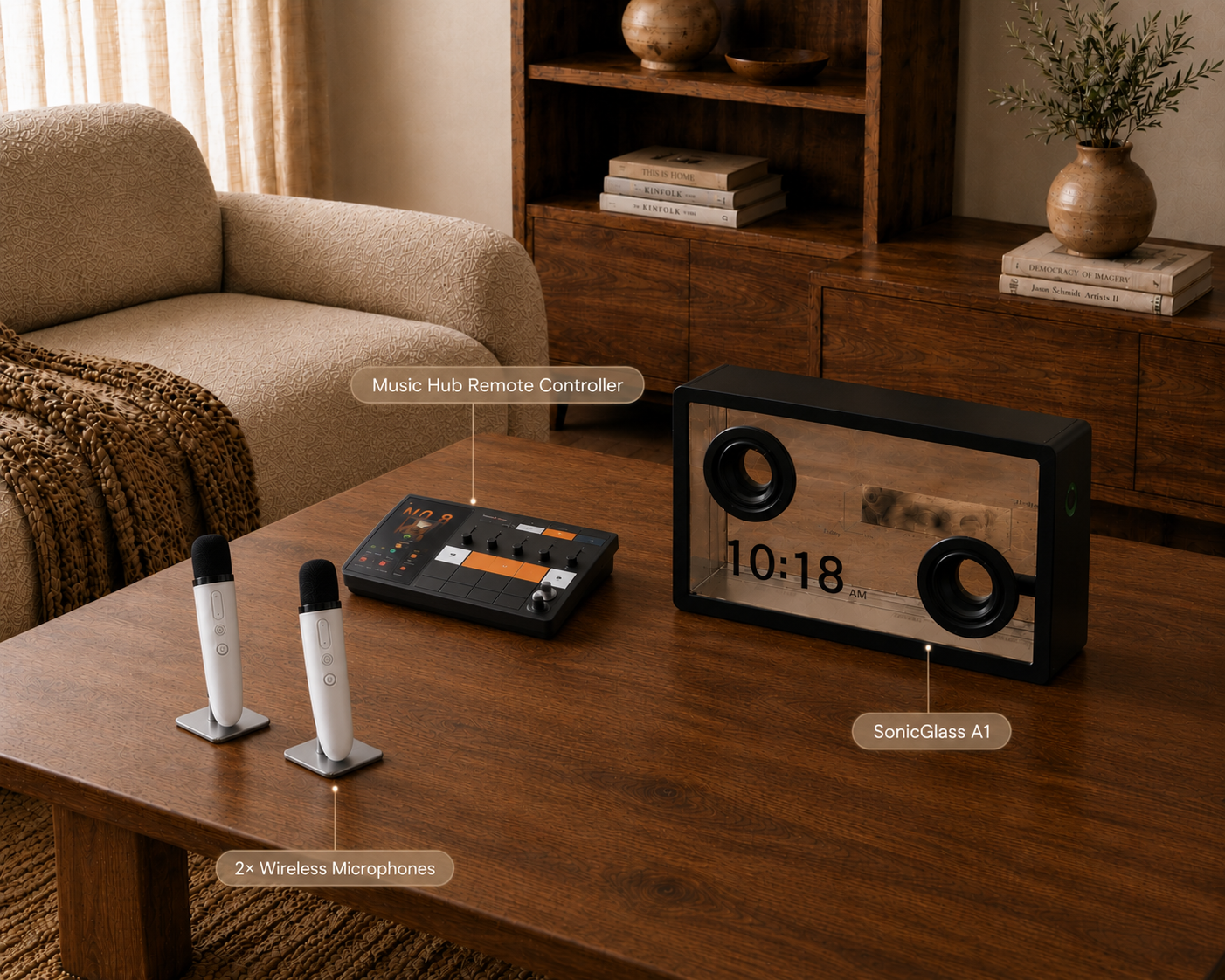 Transparent Lyric Speaker – Smart Bluetooth Music Display