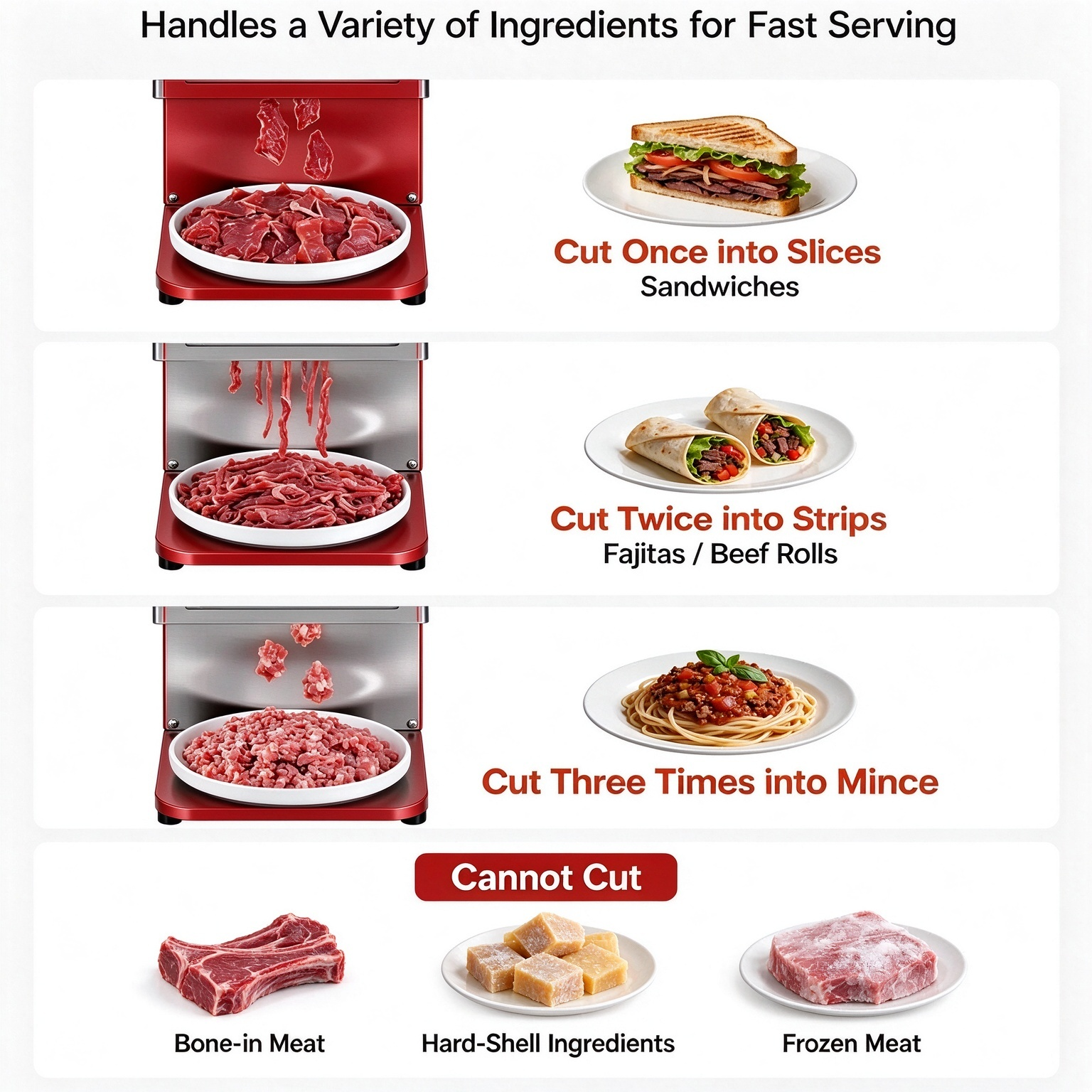 VEVOR 850W Commercial Meat Cutter Machine