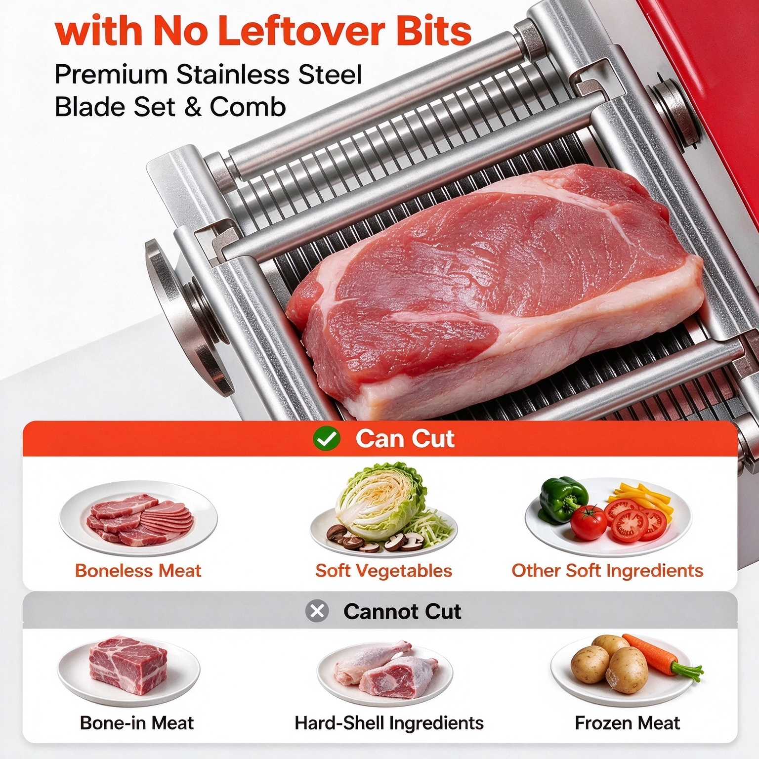 VEVOR 850W Commercial Meat Cutter Machine