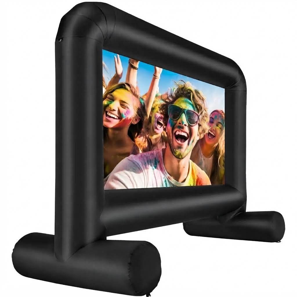 14FT Inflatable Outdoor Movie Screen with Blower – Front & Rear Projection