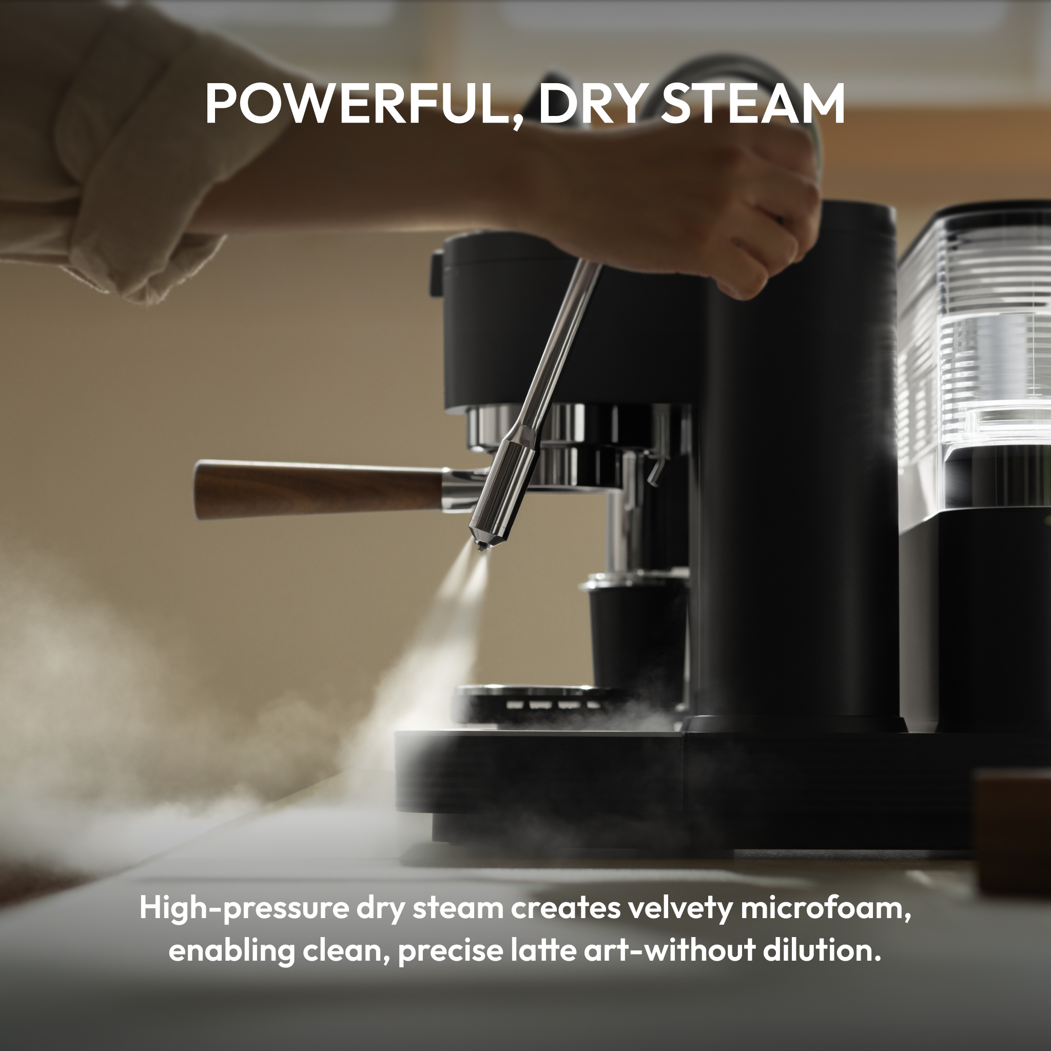 Smart Espresso Machine with Grinder, Dual Boiler & Touchscreen Control