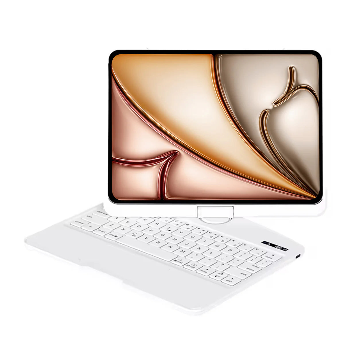 Nevcase Y2K Transparent Pink 360° Rotating iPad Keyboard Case