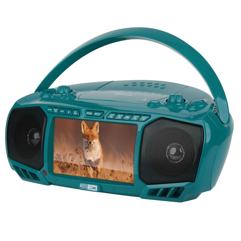 AIWA - Multifunctional Portable Boombox with 7-Inch LCD, Bluetooth & CD/DVD Player