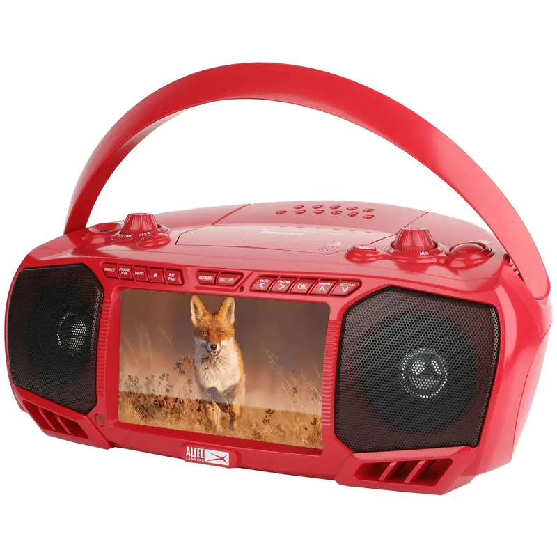 AIWA - Multifunctional Portable Boombox with 7-Inch LCD, Bluetooth & CD/DVD Player