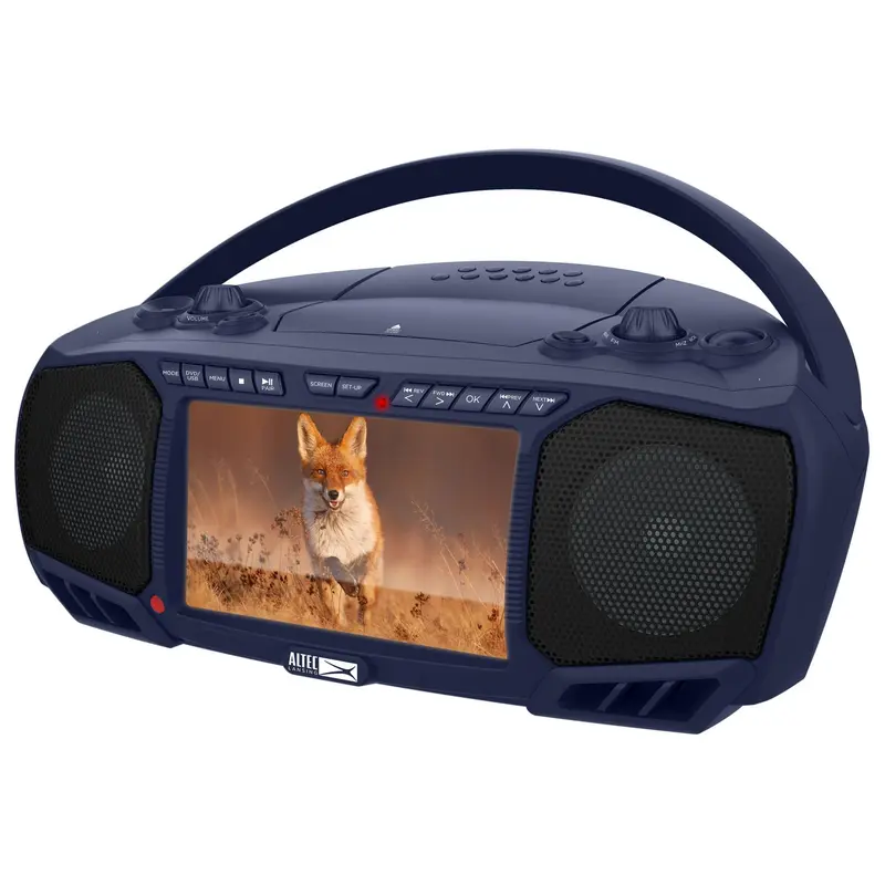 AIWA - Multifunctional Portable Boombox with 7-Inch LCD, Bluetooth & CD/DVD Player